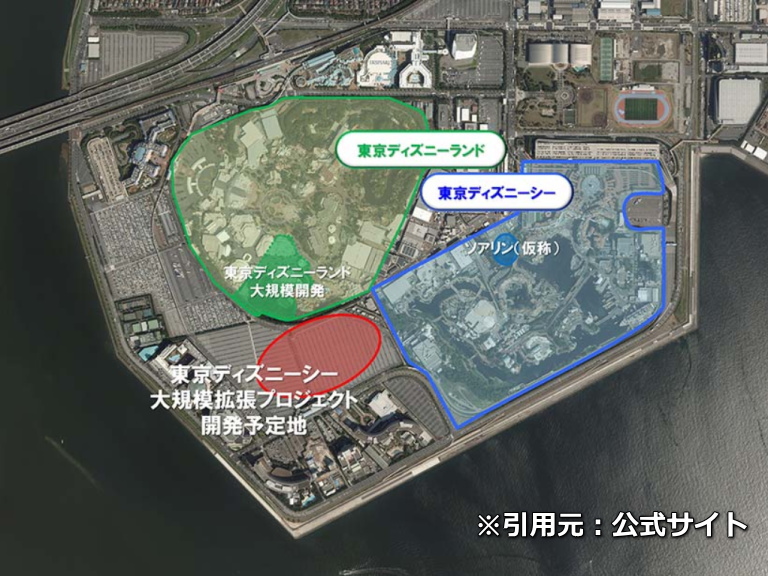東京ディズニーシー拡張プロジェクト地図