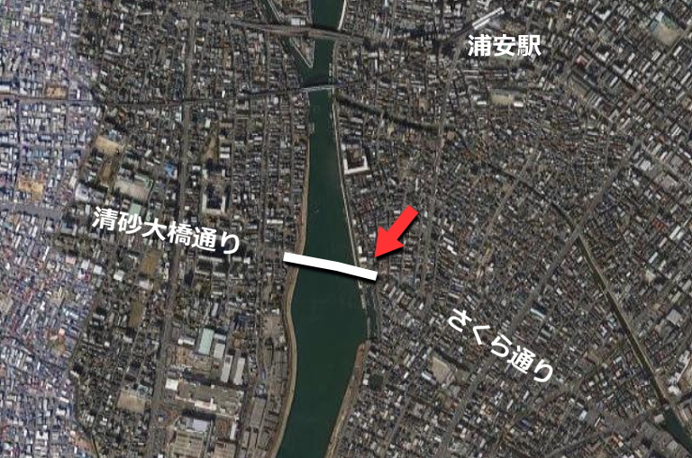 浦安市の新しい橋の場所